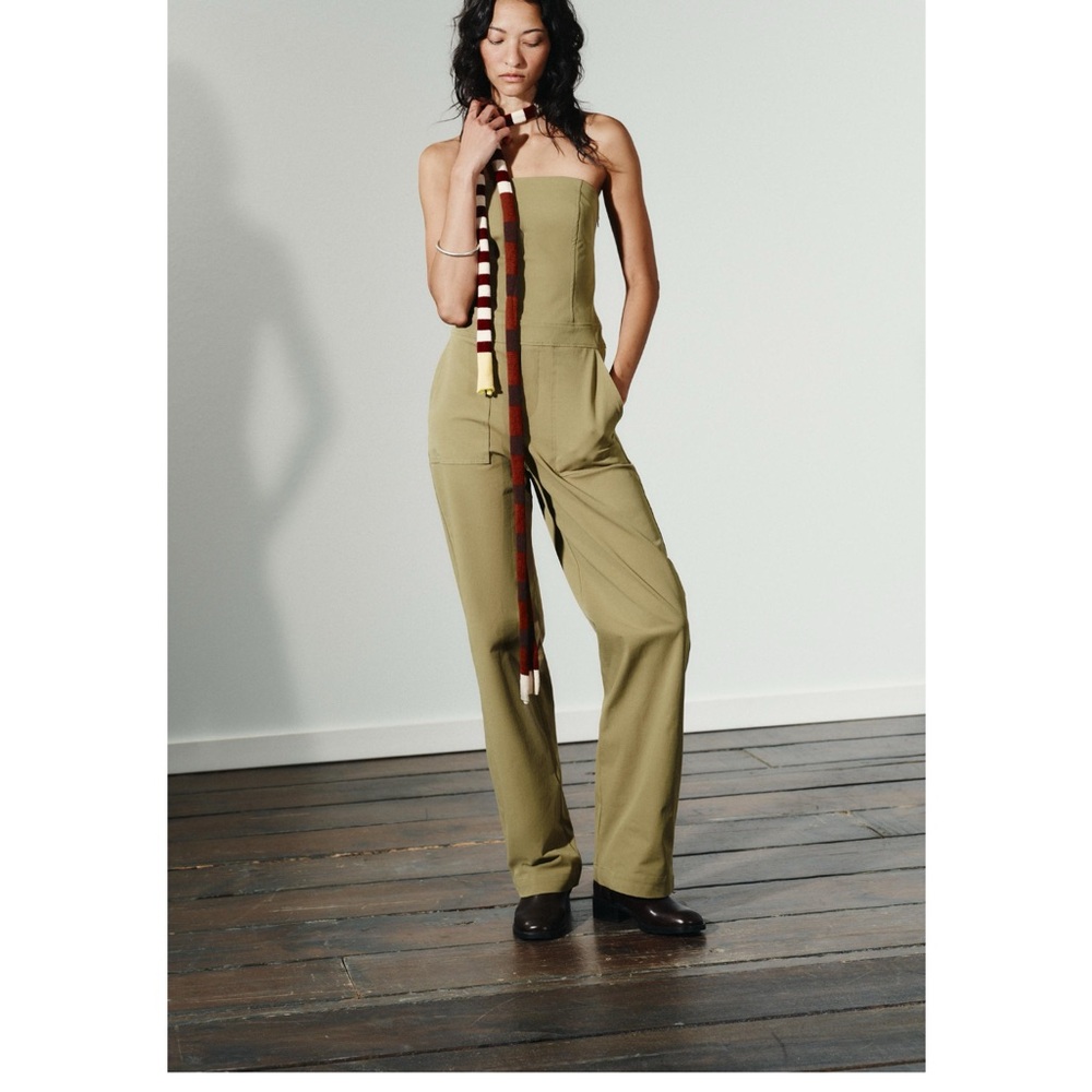 STRAPLESS FULL-LENGTH JUMPSUIT